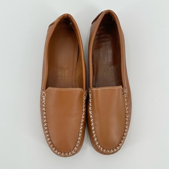 GUIMARAES Women’s Brown Leather Soft Slip On Moccasins/Loafers Size 37/6.5 - Picture 3 of 11